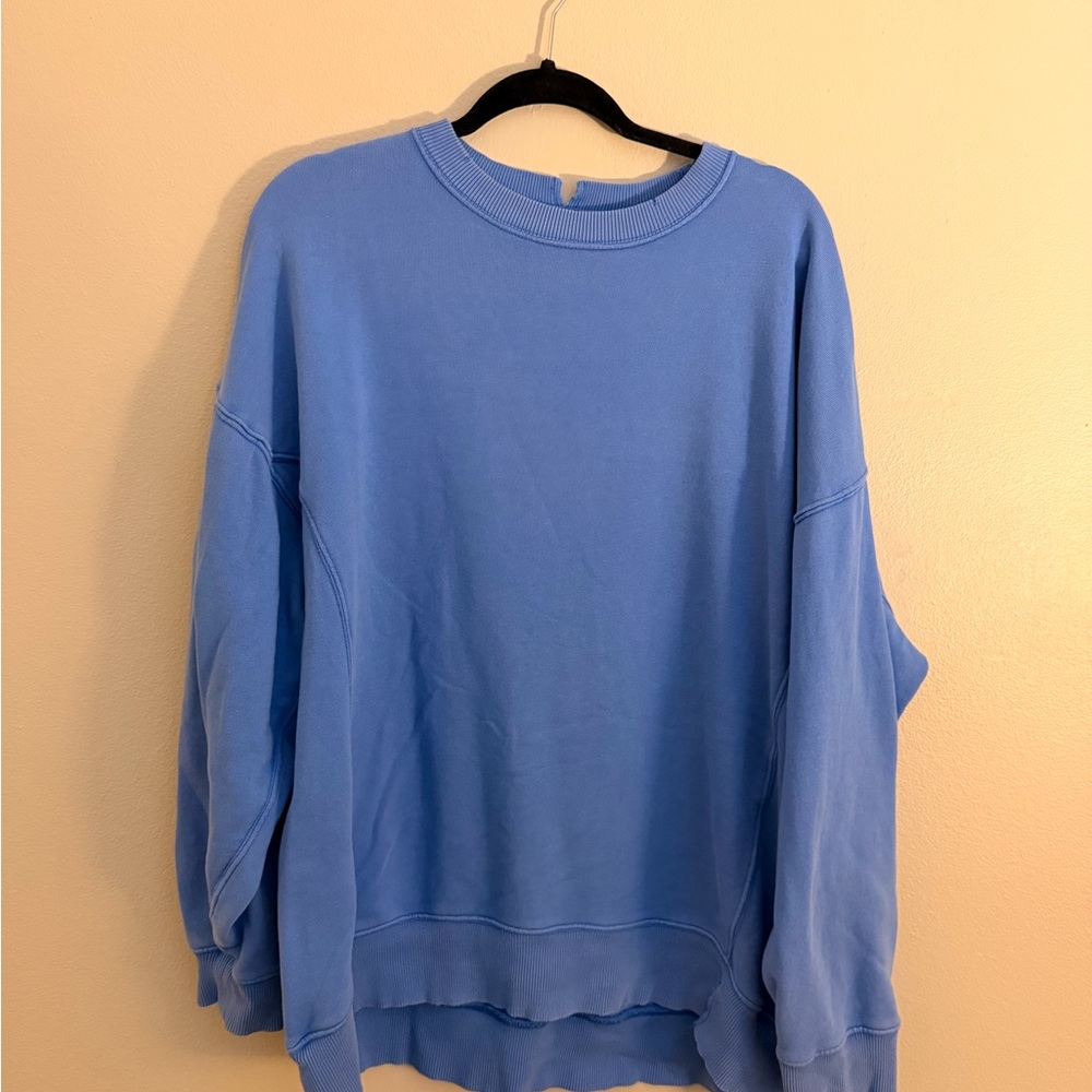 Aerie Light Blue Textured Top